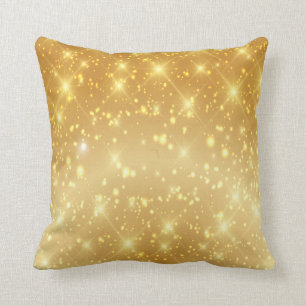 Coussin Arrière - plan d'or White Sparks