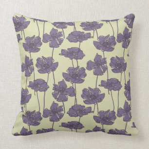 Coussin Arrière - plan floral vintage de motif d'art