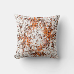 Coussin Arrière - plan grunge brun foncé. Noir blanc orang