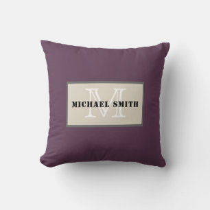 Coussin Arrière - plan Monogram Plain Dark Byzantium