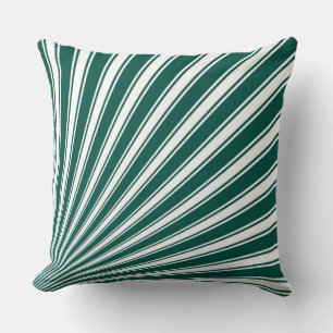 Coussin Arrière - plan rétro Turquoise vert Funky Sun Rays