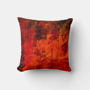 Coussin Arrière - plan rouge vif sale vieux noir pelé. Hal