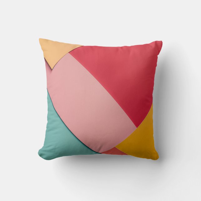 Coussin Arrière - plan triangles colorés (Recto)