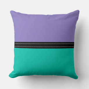 Coussin Arrière - plan Ube & Amazonite couleur solide