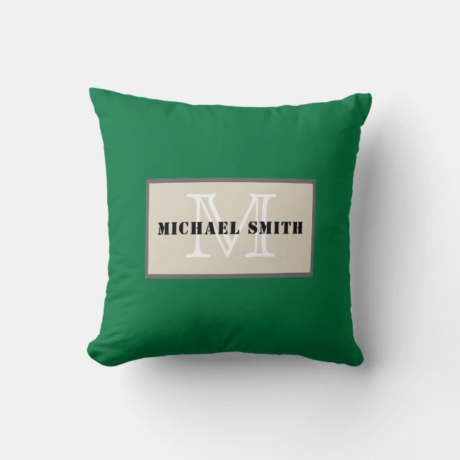 Coussin Arrière - plan vert Monogram Plain Dartmouth (Recto)