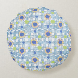 Coussin arrondi de fleurs