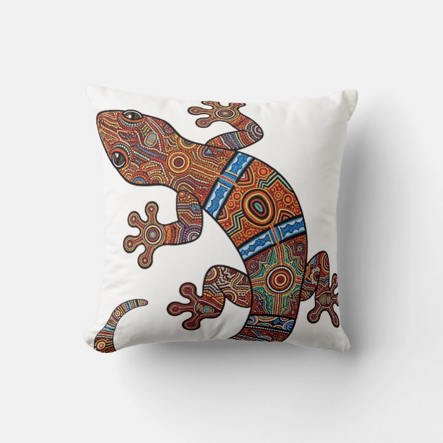 COUSSIN ART ABORIGÈNE DU GECKO (Recto)