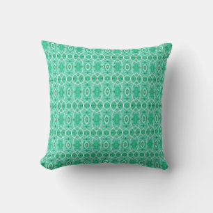 Coussin Art abstrait aquarelle vert lumière pulsante