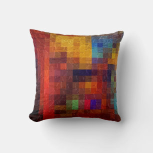 Coussin Art Abstrait carré   Motif géométrique moderne