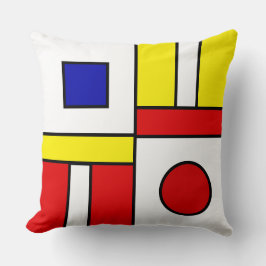 Coussin Art abstrait de style Mondrian