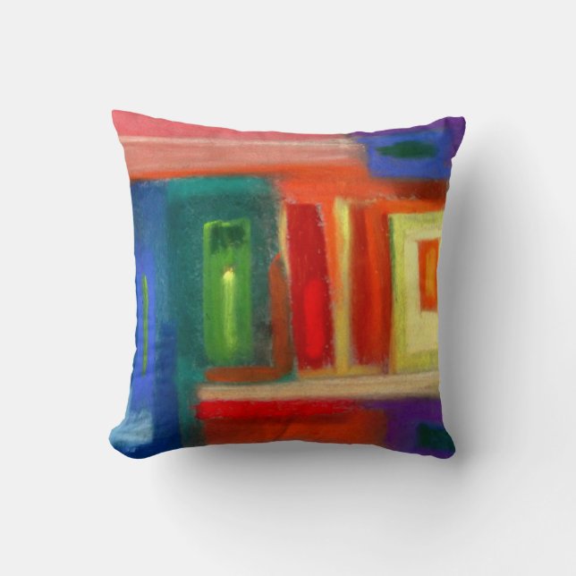 Coussin Art abstrait, fenêtres (Recto)