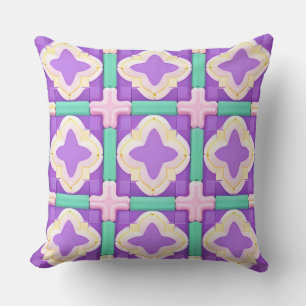 Coussin Art abstrait géométrique coloré
