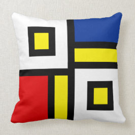 Coussin Art abstrait inspiré de Mondrian