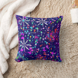 Coussin Art abstrait Jubilé Bleu 