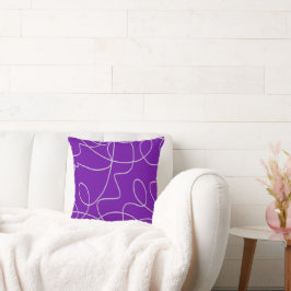 Coussin Art Abstrait moderne en violet