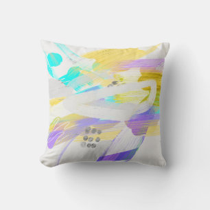 Coussin art abstrait moderne peinture artistique coloré