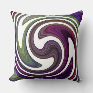 Coussin Art Abstrait moderne Swirl #6