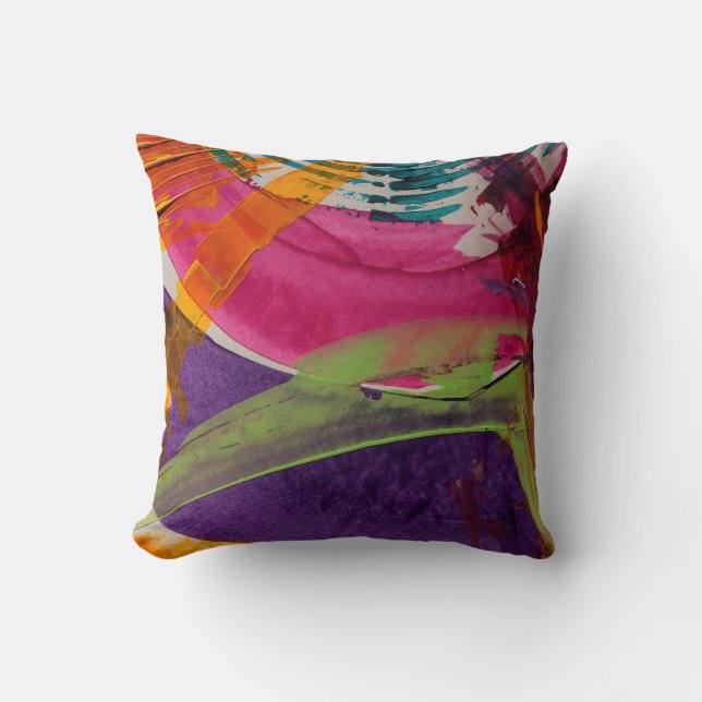Coussin Art abstrait multi de couleur (Recto)