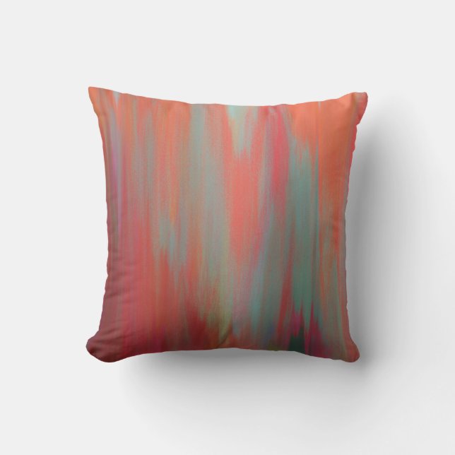 Coussin Art Abstrait orange (Recto)