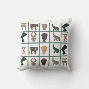 Coussin Art africain abstrait moderne contemporain