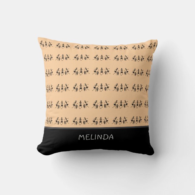 Coussin Art Africain, Danse Inspirante, Mignonne (Recto)
