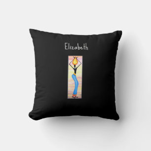 Coussin Art Africain, Élégante Femme, Vendeur D'Huile De C