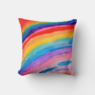 Coussin Art arc-en-ciel