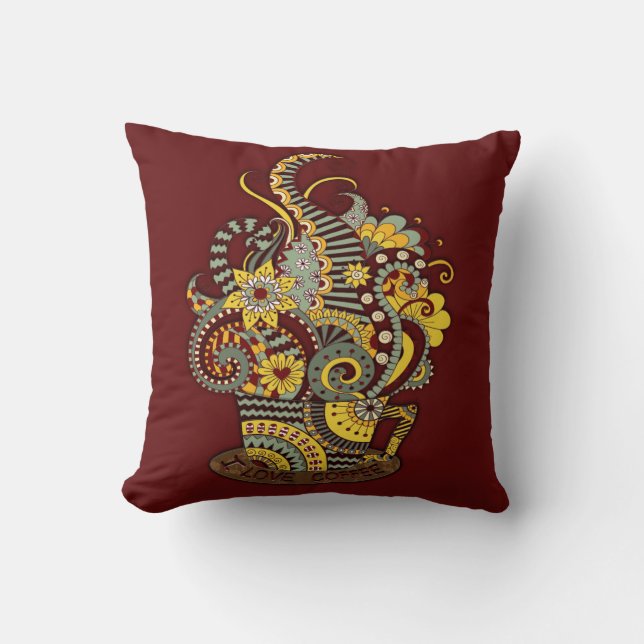Coussin Art artistique-dessin de gribouillis (Recto)