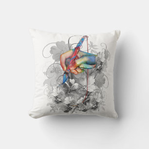 Coussin Art artistique dessiné à la main doodle-abstrait