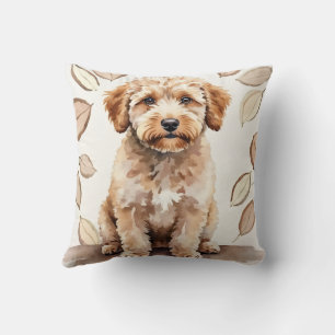 Coussin Art au lavis organique tourbillonnant Lagotto Roma