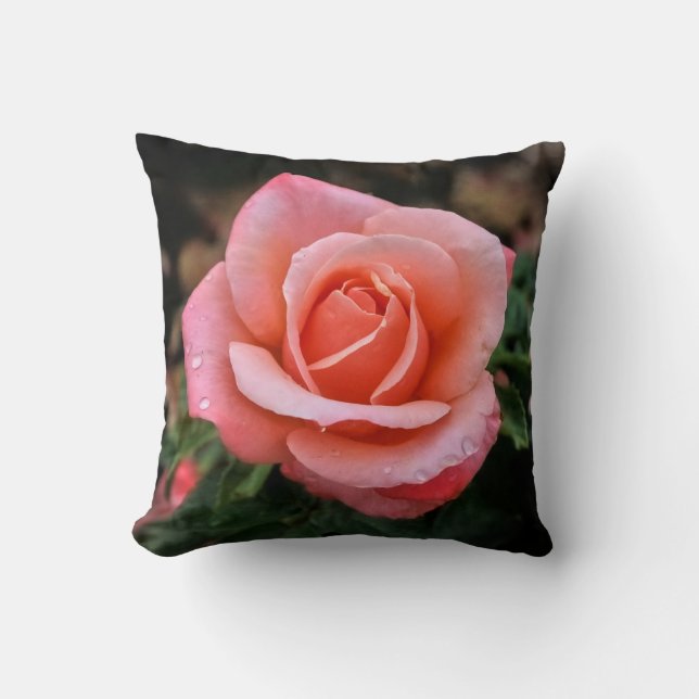 Coussin Art botanique romantique Rose Imprimer (Recto)
