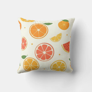 Coussin Art de fruits citriques lumineux