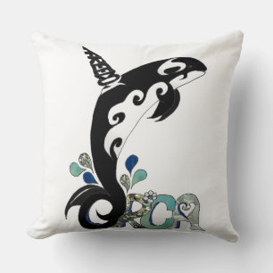Coussin Art de la liberté des orques