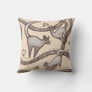 Coussin art de la ligne de chats