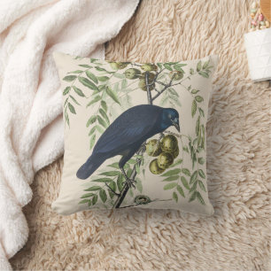 Coussin Art de la nature de corbeau américain Audubon vint