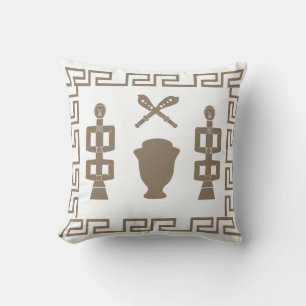 Coussin Art de la scène tribale africaine Abstraite