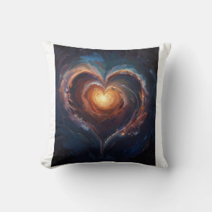 Coussin Art de l'amour de la galaxie du cœur cosmique – Ro