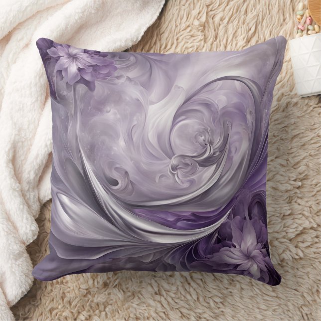 Coussin Art de l'IA pourpre sous-marine (Couverture)