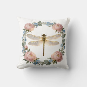 Coussin Art de libellule à l'éclat éthéré