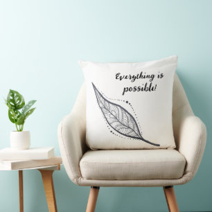 Coussin Art de ligne motivant