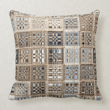 Art de motif de mosaïque de Sari de brun bleu
