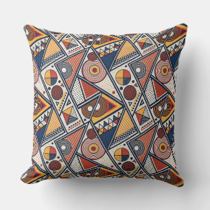 Coussin Art de motif géométrique et de lignes de style Mem