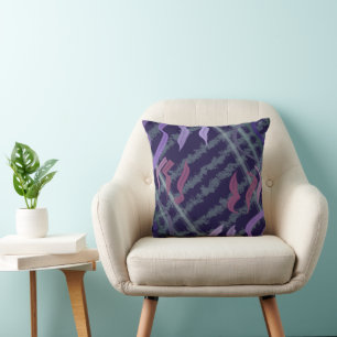 Coussin Art de motifs abstraits de coups de pinceau aquare