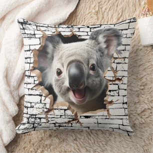 Coussin Art de mur de koala 3D – Safari réaliste