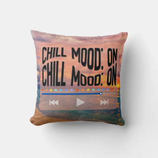 Coussin Art de plage rétro sur l'humeur chill