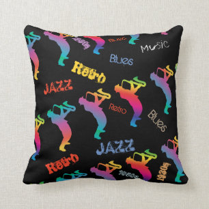 Coussin ART de POP de musique de bleus de musiciens de