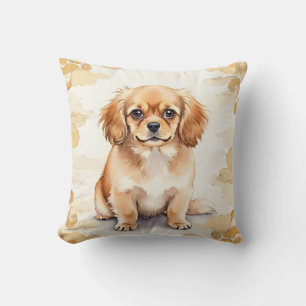 Coussin Art de rouleau de nuage à l'aquarelle de l'Épagneu