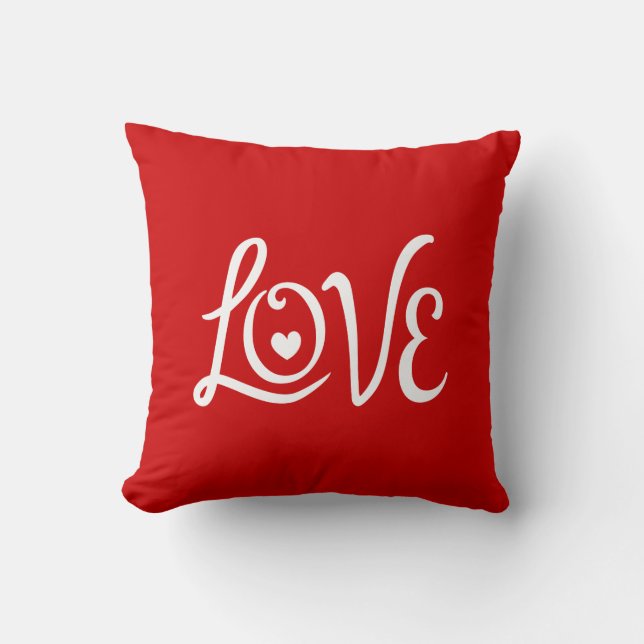 Coussin Art de typographie d'AMOUR (Recto)
