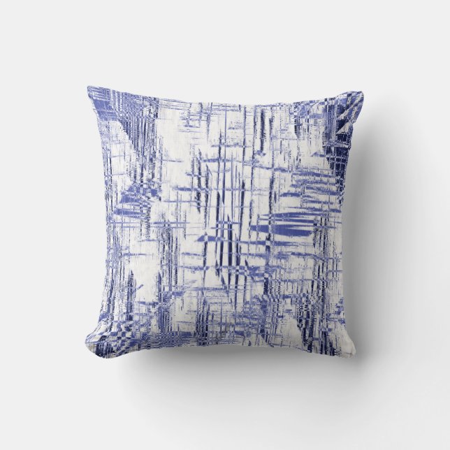 Coussin Art déco bleu (Recto)