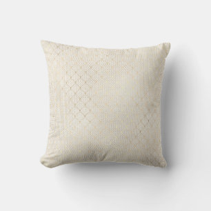 Coussin Art Déco Delicate Net Elegant Geometry Or ivoire
